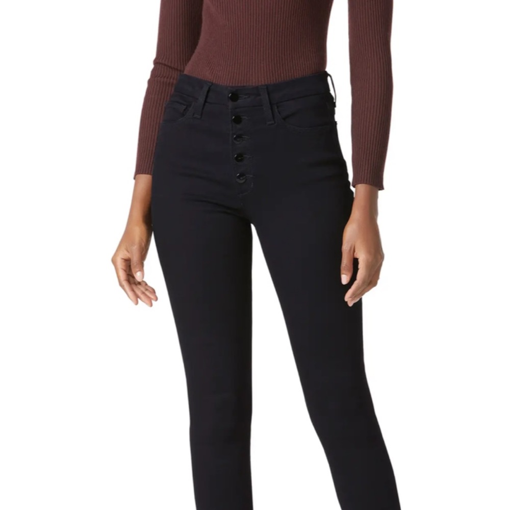 Nordstrom🖤 black high waisted jeans - NWT-  frayed bottoms